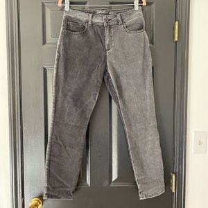 INC - Colorblock Jeans Size 6 - Two Tone Charcoal Color